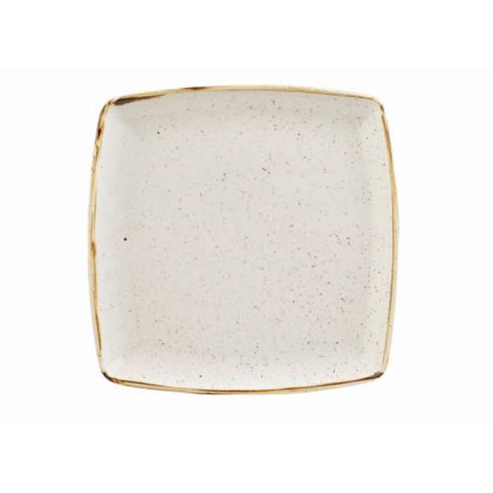 STONECAST - BARLEY WHITE - DEEP SQUARE PLATE - 26.8CM (6)