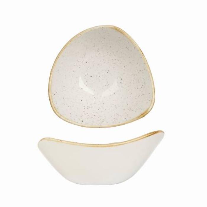 STONECAST - BARLEY WHITE - TRIANGLE BOWL - 15.3CM (12)