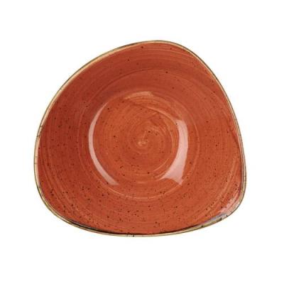 STONECAST - SPICED ORANGE - TRIANGLE BOWL - 18.5CM (12)