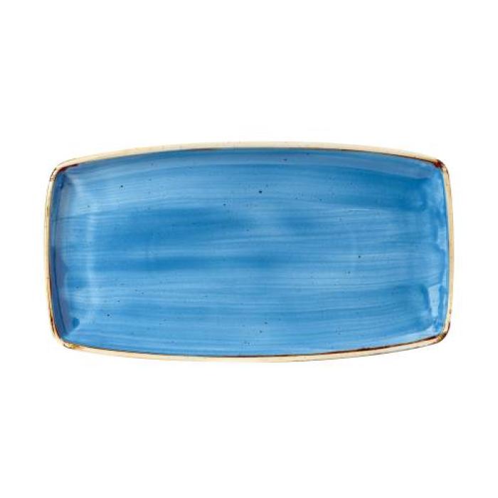 STONECAST - CORNFLOWER BLUE - OBLONG PLATE - 29.5x15CM (12)