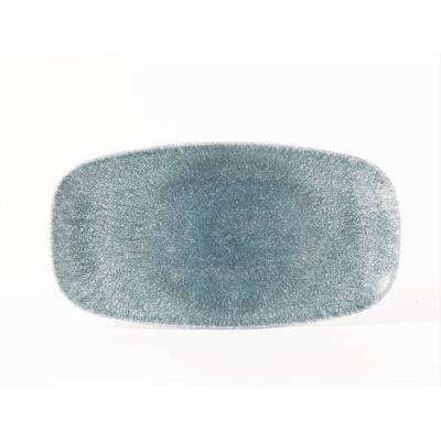 RAKU - TOPAZ BLUE - CHEFS' OBLONG PLATE - 35.5x18.9CM (12)