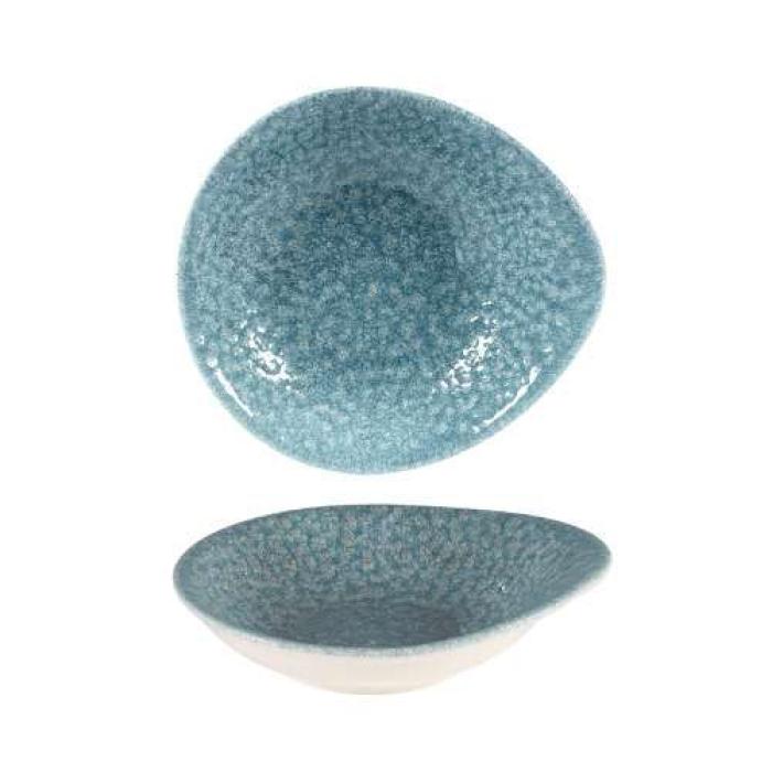 RAKU - TOPAZ BLUE - ROUND DISH - 16x14.5CM (12)