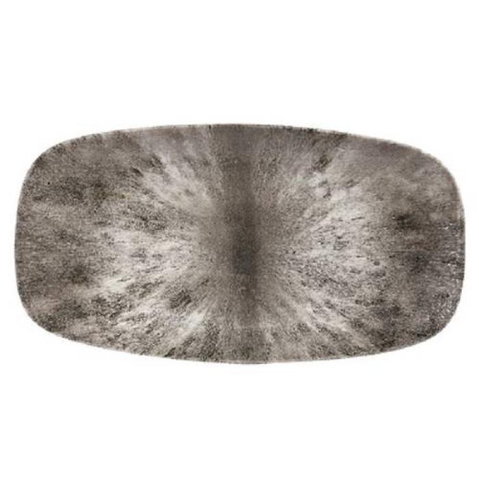 STONE - QUARTZ BLACK - OBLONG CHEFS' PLATE - 30x15.3CM (12)