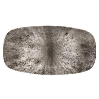 STONE - QUARTZ BLACK - OBLONG CHEFS' PLATE - 30x15.3CM (12)