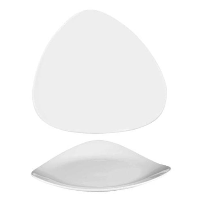 LOTUS - WHITE - TRIANGLE PLATE - 19CM (12)