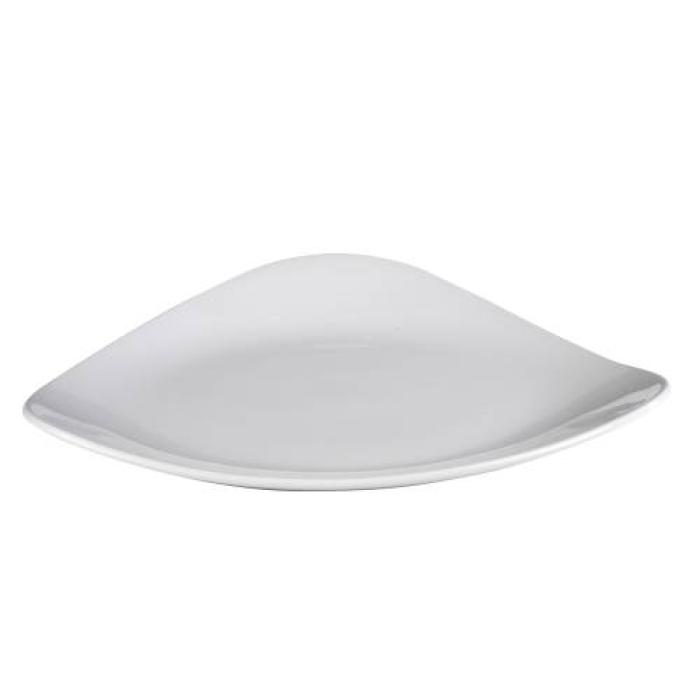 LOTUS - WHITE - TRIANGLE PLATE - 31CM (6)