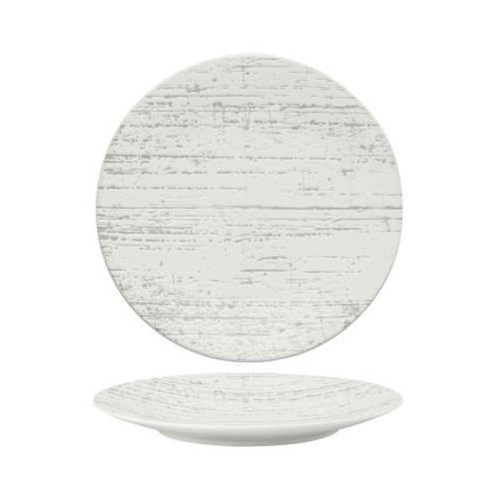 DRIZZLE - WHITE - ROUND PLATE - 16CM - (12)