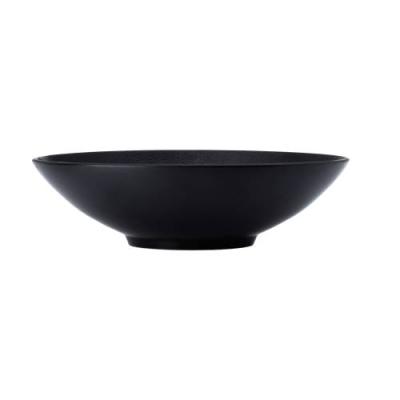 LEATHER - BLACK - ROUND BOWL - 24CM (12)