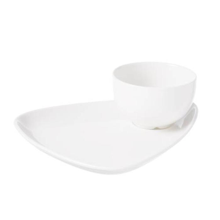 SNACK ATTACK - WHITE - TRIANGULAR SNACK PLATE -  24CM (6)