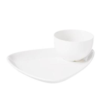 SNACK ATTACK - WHITE - TRIANGULAR SNACK PLATE -  24CM (6)