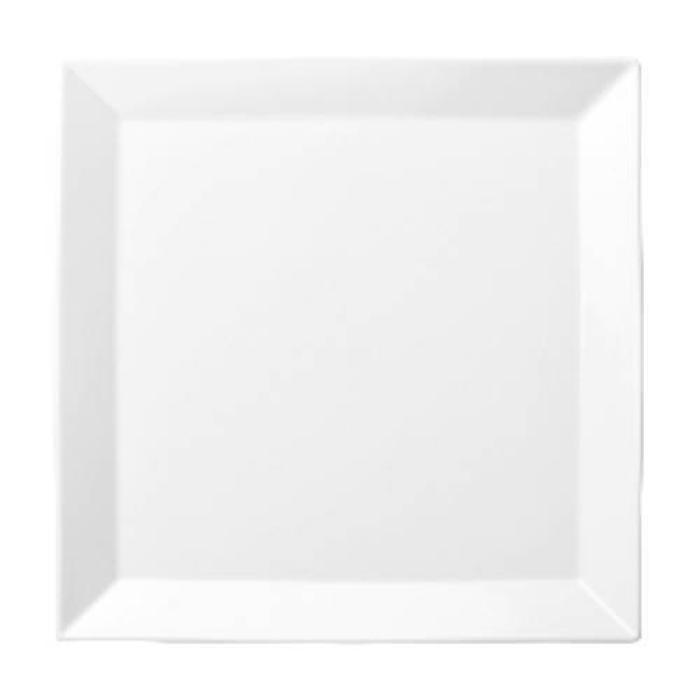 OLIVE - WHITE - SQUARE PLATE - 16CM (24)