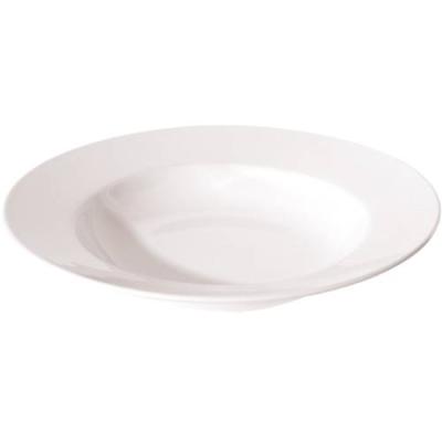 NEW BONE - WHITE - ROUND RIM SOUP PLATE - 27CM (12)