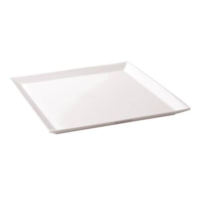 NEW BONE - WHITE - SQUARE PLATE - 28.5CM (12)