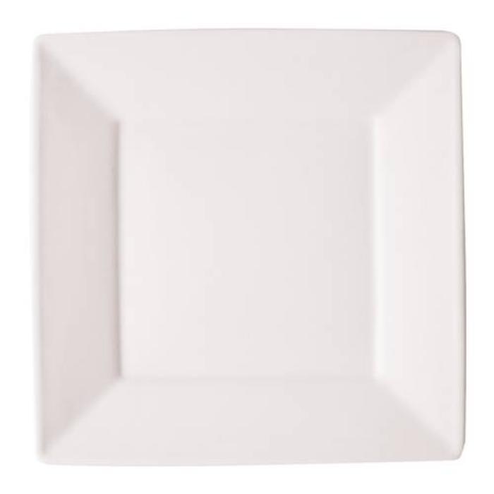 NEW BONE - WHITE - FLAT SQUARE PLATE - 20CM (24)