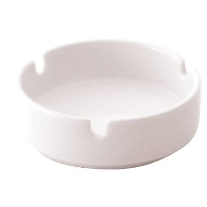 NEW BONE - WHITE - ROUND ASHTRAY - 9.5CM (24)