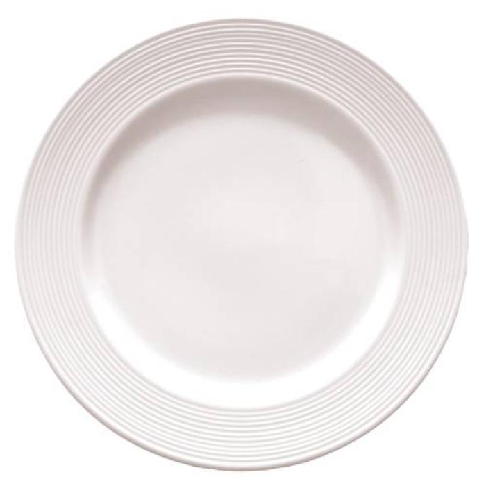 LINE - WHITE - RIM PLATE - 21CM (24)