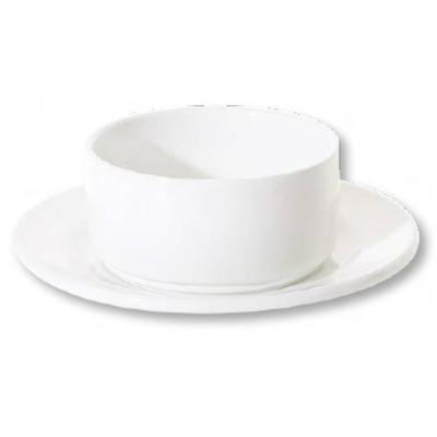 PRIMA - WHITE - DOUBLE WELL SAUCER - 15CM (24)