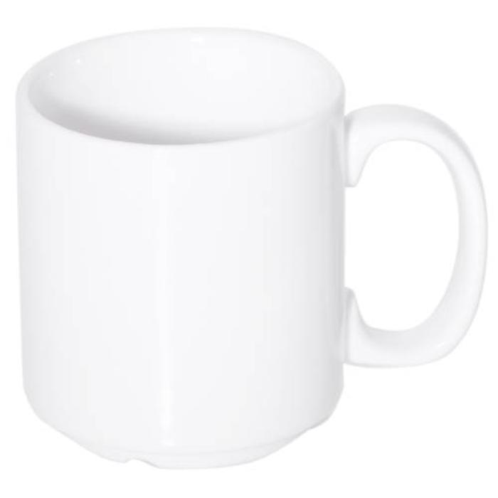PRIMA - WHITE - STACKING MUG - 28CL (24)