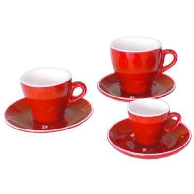 ITALIA - RED - CAPPUCCINO SAUCER - 16CM (12)