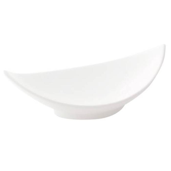 ACCENT - WHITE - BAMBOO LEAF PLATE - 27CM (6)