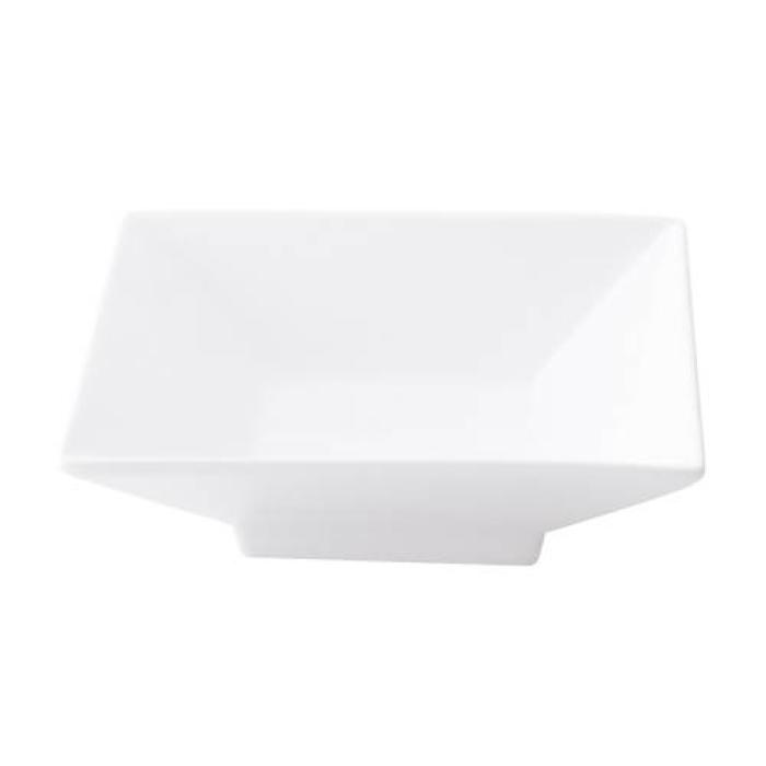 ACCENT - WHITE - SQUARE FOOTED BOWL - 27CM (6)