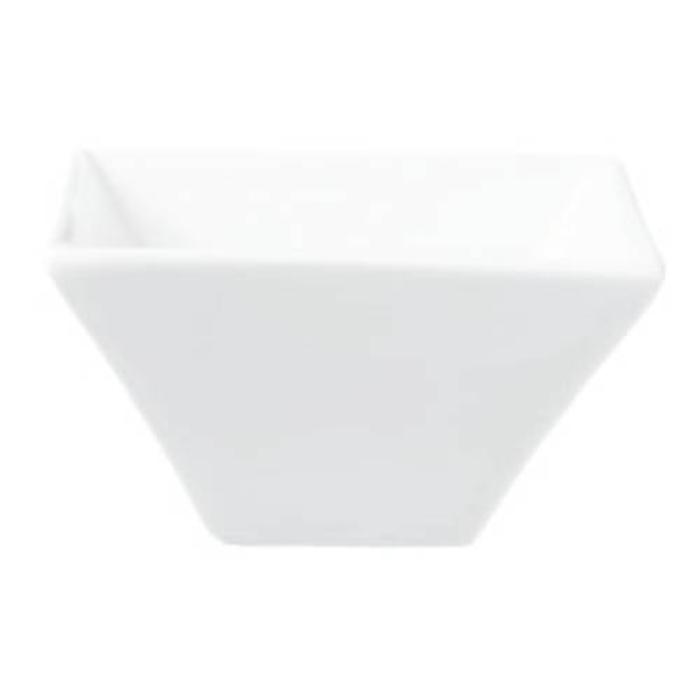 ACCENT - WHITE - SQUARE TRUMPET SHAPE BOWL - 12CM (12)