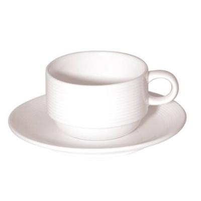 LINE - WHITE -  SAUCER - 14.5CM (24)