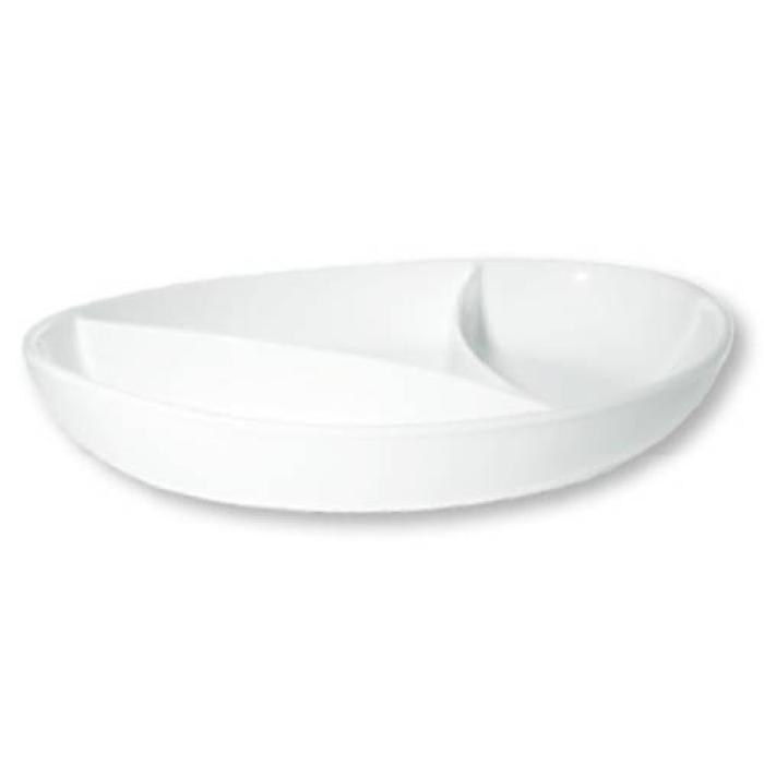PIATTO OVALE - WHITE - TRIS OVAL PLATE  - 50CM (1)