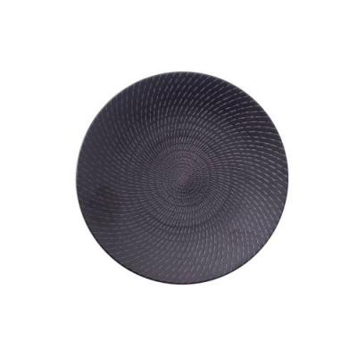 URBAN - BLACK SWIRL - ROUND COUPE PLATE - 19CM (24)