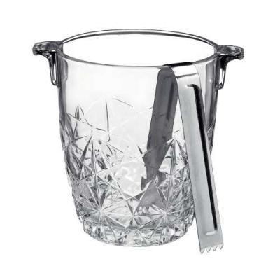 DEDALO - ICE BUCKET WITH TONGS - 90cl H134mm W120mm (12)