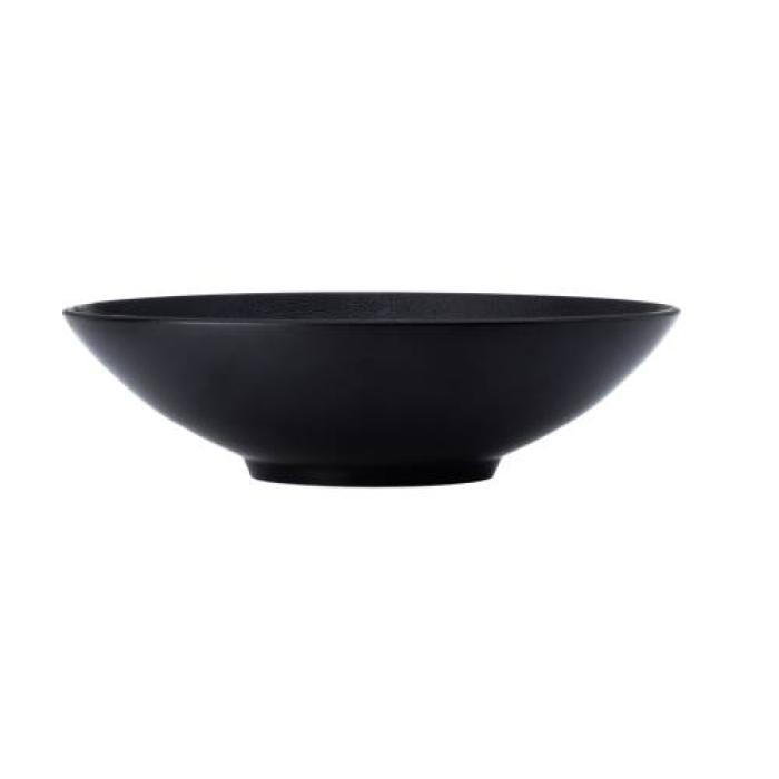 LEATHER - BLACK - ROUND BOWL - 24CM (12)