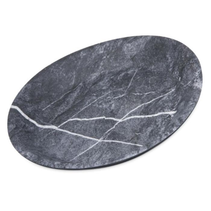 RIDGE MELAMINE RIMLESS PLATE - SOAPSTONE - 27.90cm