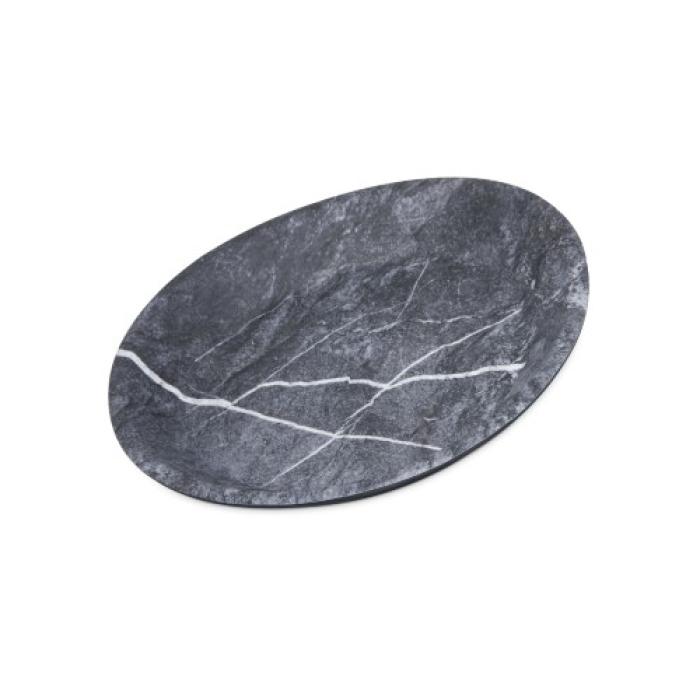 RIDGE MELAMINE COUP PLATE - SOAPSTONE25.40cm