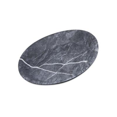 RIDGE MELAMINE COUP PLATE - SOAPSTONE25.40cm