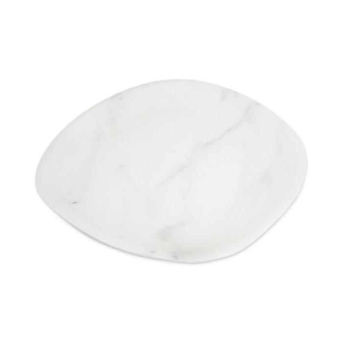 RIDGE MELAMINE OBLONG PLATTER - MARBLE - 33cm