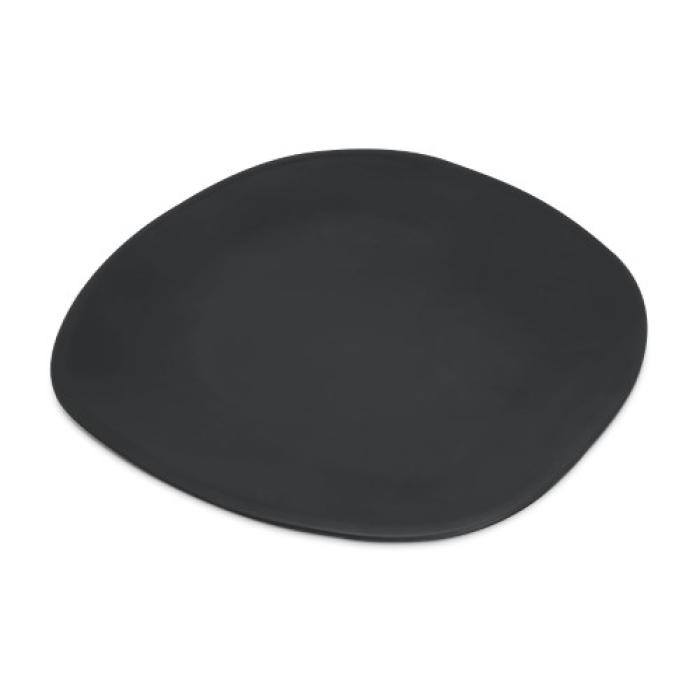 RIDGE MELAMINE OBLONG PLATTER - SLATE - 33cm