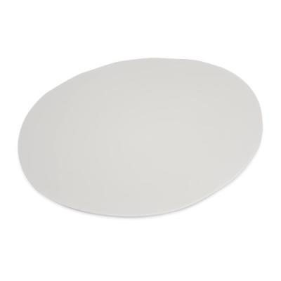 RIDGE MELAMINE RIMLESS PLATE - CEMENT - 27.90cm