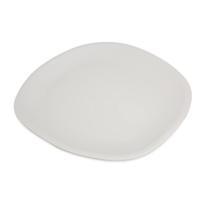 RIDGE MELAMINE OBLONG PLATTER - CEMENT - 33cm
