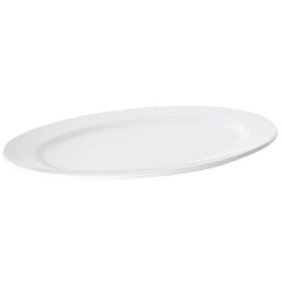 PRIMA - WHITE - OVAL RIMMED PLATTER -36CM (12)