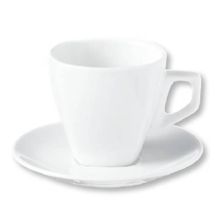 PRIMA - WHITE - CAPPUCCINO SAUCER - 15CM (24)