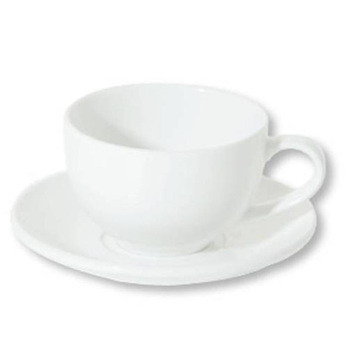 PRIMA - WHITE - DOUBLE WELL SAUCER - 15CM (24)