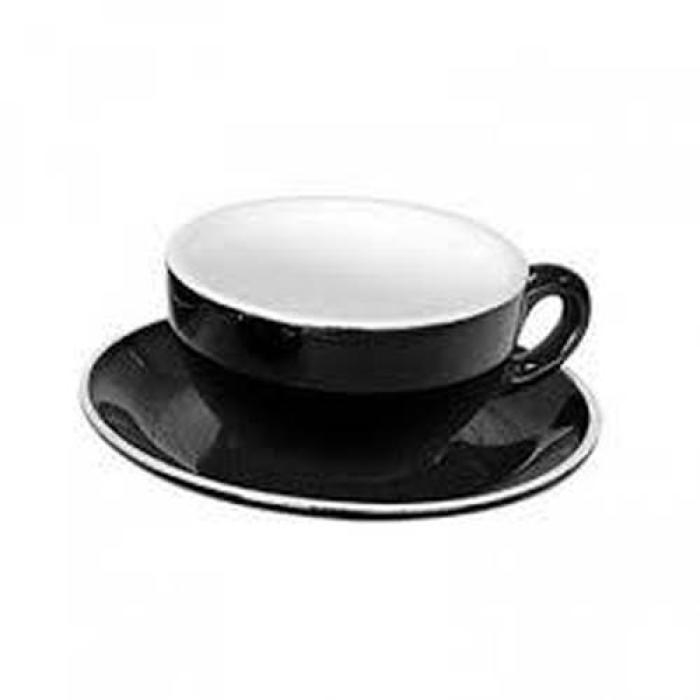 ITALIA - BLACK - CAPPUCCINO SAUCER - 14.2CM (12)