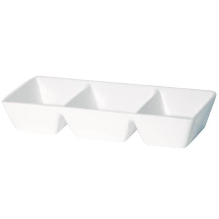 ACCENT - WHITE - DIVIDED DISH - 23CM (12)