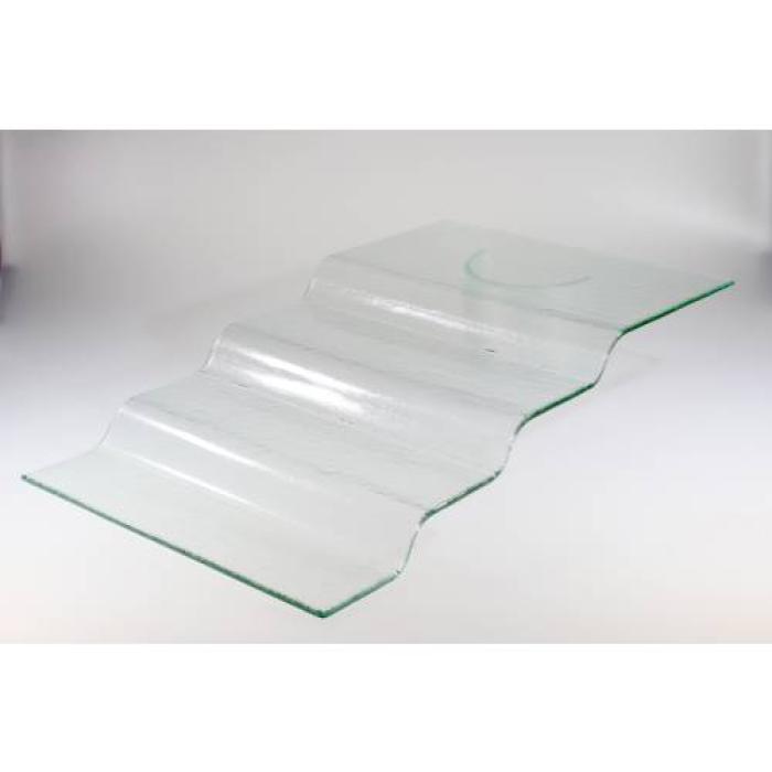 4-STEP STAND - CLEAR GLASS 66 x 40 x 13cm